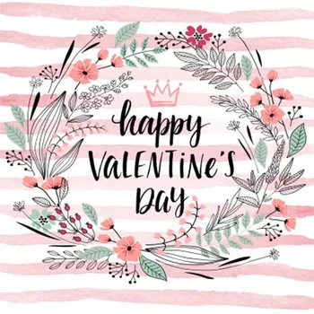 

Happy Valentine's Day Backdrops Curtain Cirlce Flower Background Photo Printing Template Pro Custom Vinyl Poster Name Photocall