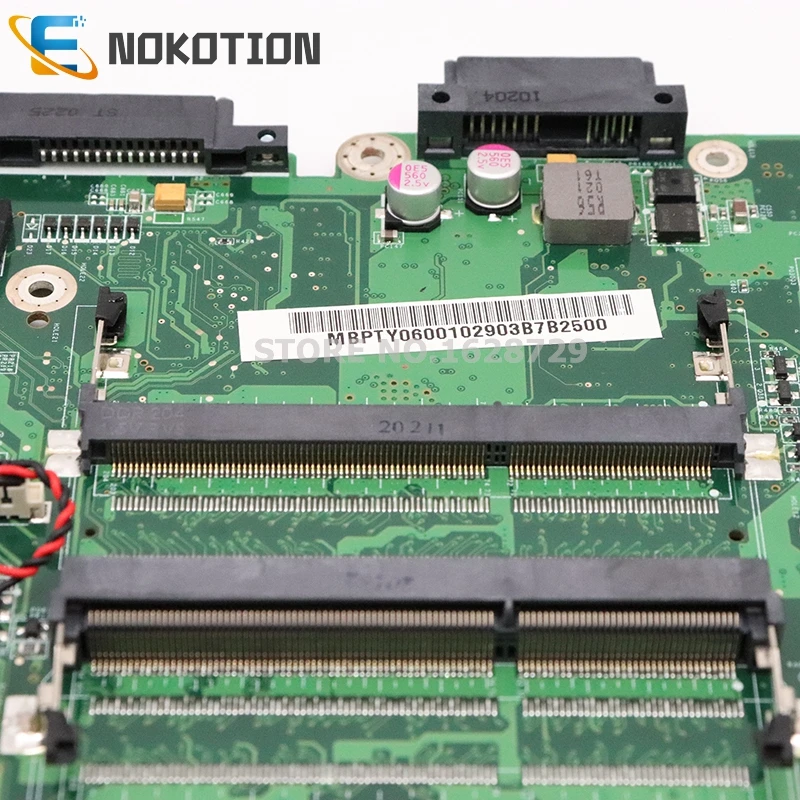 NOKOTION для acer aspire 5745 5745G материнская плата ноутбука HM55 DDR3 Бесплатный процессор GT330M 1 ГБ MB. Pty06001 MBPTY06001 DA0ZR7MB8D0