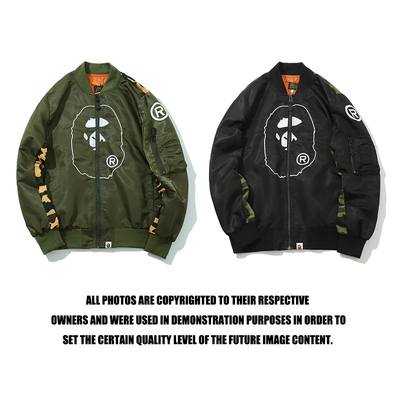 

2018 Autumn And Winter New Style Japanese-style Popular Brand Camouflage Joint Zipper Casual Baseball Uniform Teenager Cool Jack