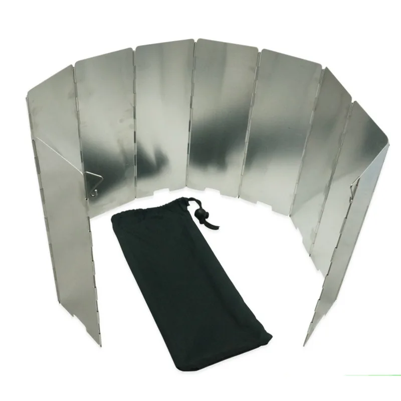 

New Outdoor Stove Cover Windshield Folding Wind Screen Cookout Picnic Cookware Windbreak Board Camping Equipment 10/16 Plates
