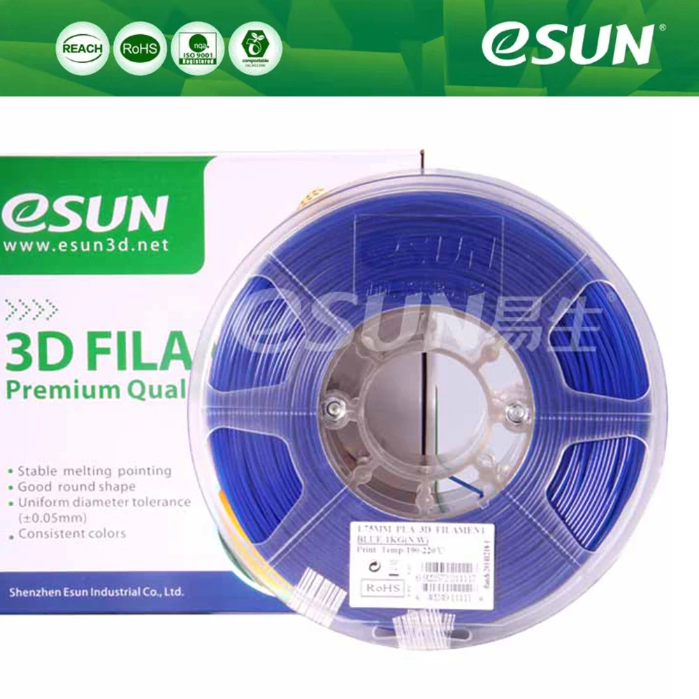 PLA! Esun Филамент пластик для ANET ender3 3d принтер/1 кг 340 м/PETG/ABS/TPU из России