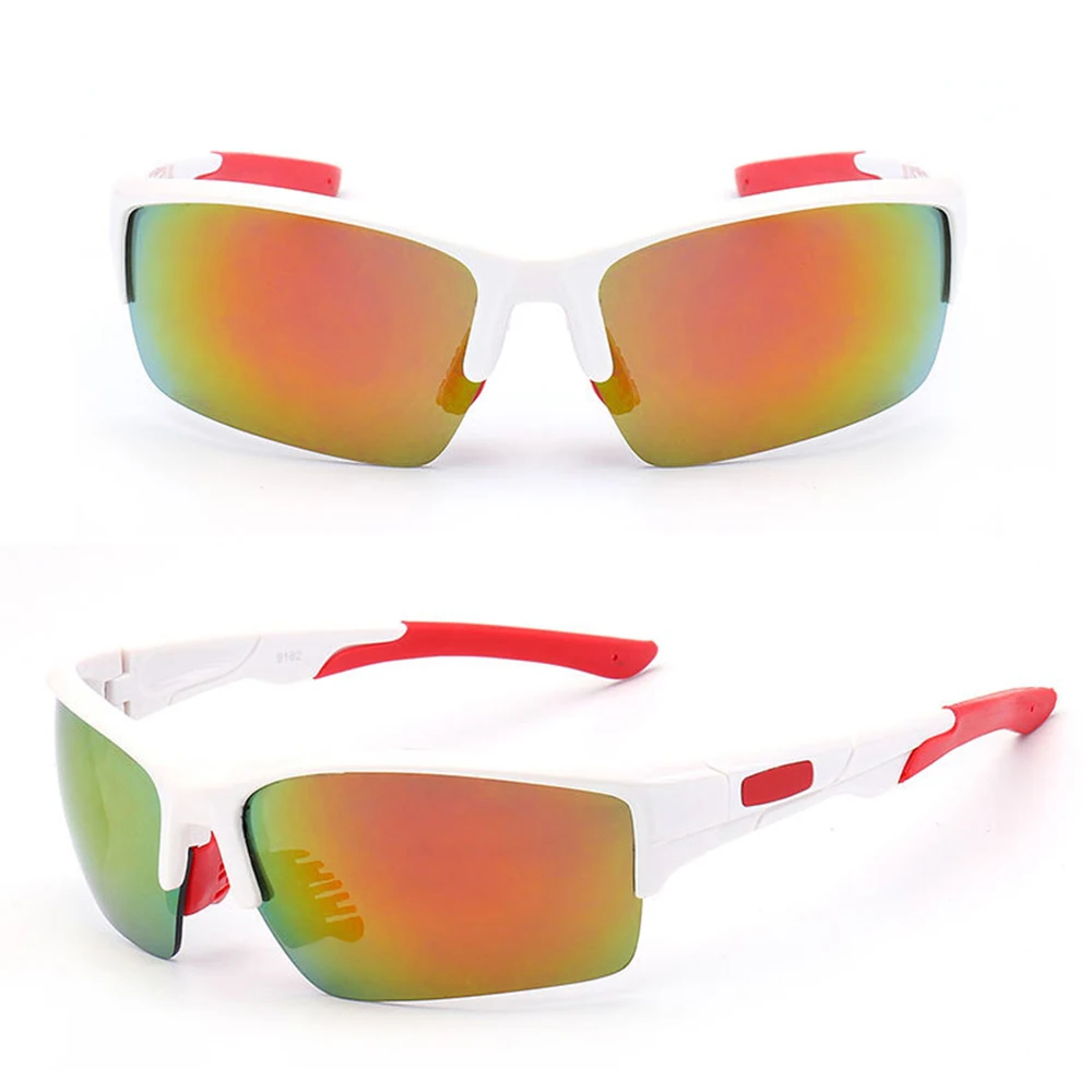 Спортивные солнцезащитные очки для велоспорта, фирменный дизайн, мужские очки для бега, рыбалки, солнцезащитные очки в винтажном стиле, высококачественные солнцезащитные очки - Цвет: White Orange