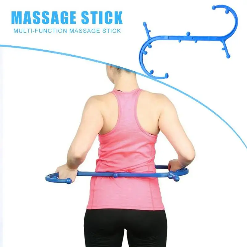 Портативный Съемный s-образный триггер для спины и шеи, самомассажная палочка для тела, рельеф мышц, массажер для спины, трость