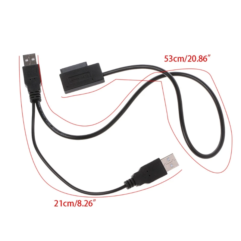 

USB 2.0 Type A To 13Pin(7+6) SATA Adapter Cable External Power For CD-ROM DVD-ROM