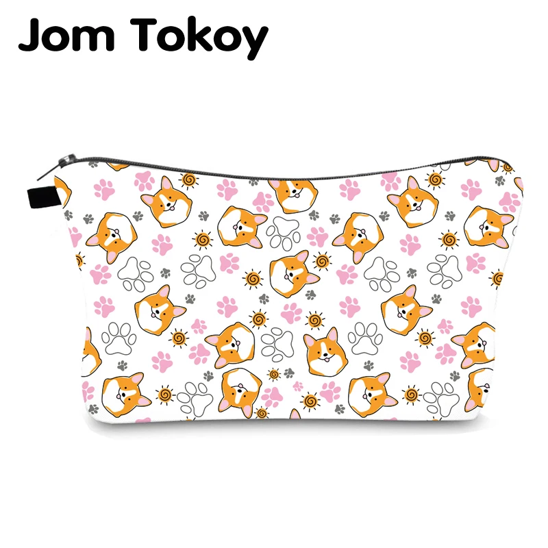 

Waterproof makeup bag Corgi printing pattern Cosmetic bag Customized Your lmage