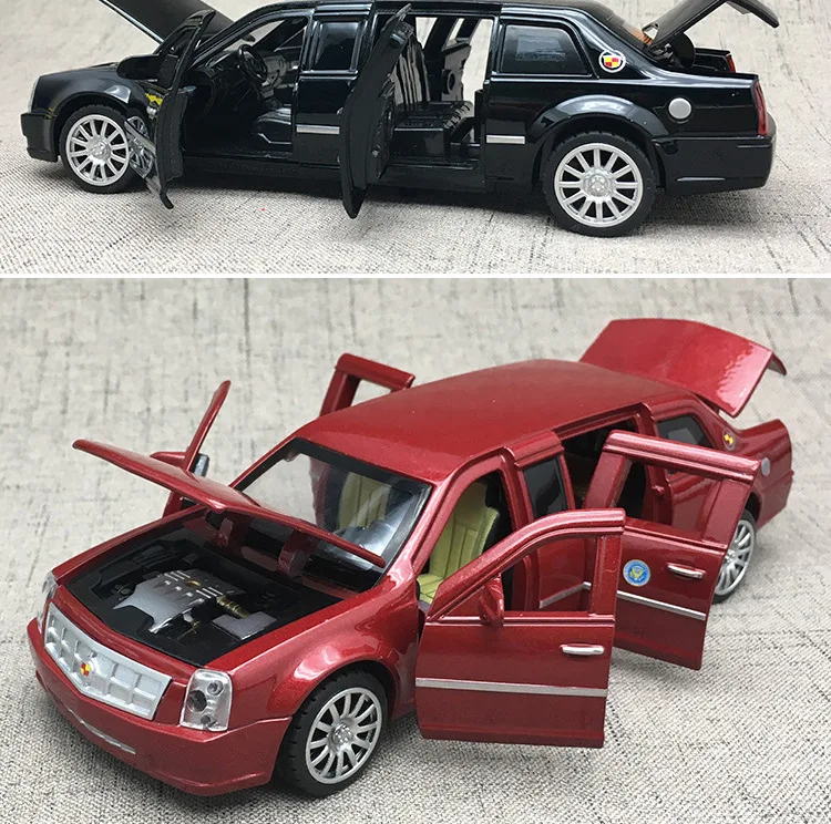 Лидер продаж 1: 32 Cadillac President автомобиль Расширенный выпуск сплав модель автомобиля Металл Шесть Дверей