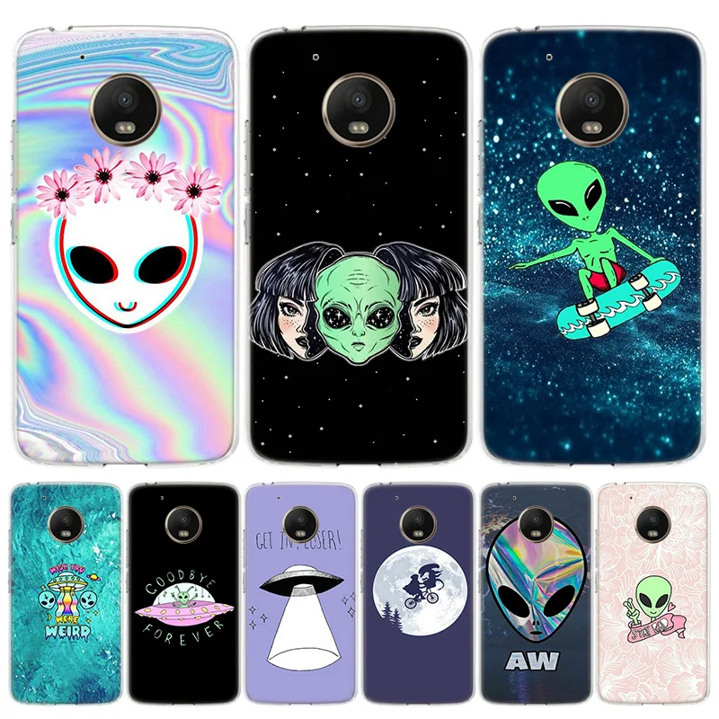 Alien Believe UFO ET cute Phone Case For Motorola Moto G9 G7 G8 G6 G5S E6 E5 Plus Power Play One Action Macro EU Gift Coque Cove | Мобильные