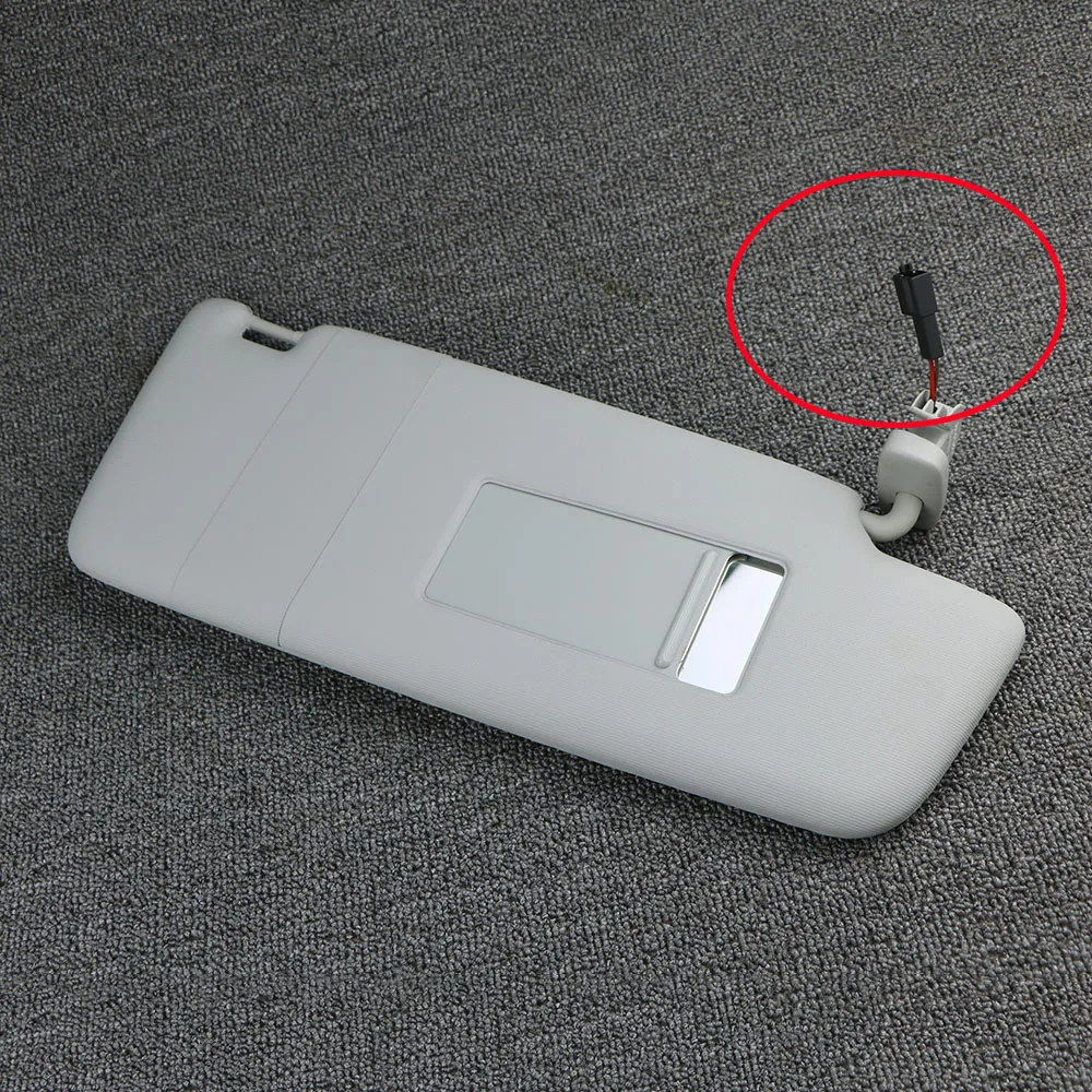 

3B0857552 Gray Front Right Sun Visor Panel With Makeup Mirror For VW Beetle Golf Jetta MK4 Passat B5 Skoda 1998-2013 3B0 857 551