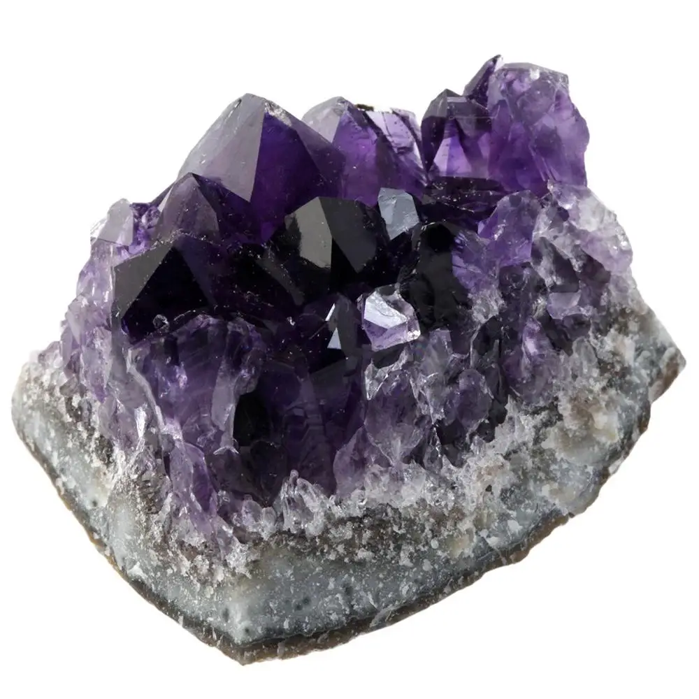 1 шт. Натуральный Необработанный аметист кристалл кварца кластер Исцеление образец декора фиолетовый камень L* 5