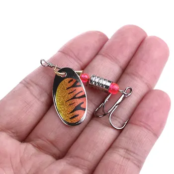 

Hengjia 50pcs 6.4cm 5g Spinner Spoon Bait Fishing Lure for Bass Pike Trout Artificial Hard Bait Wobbler Set