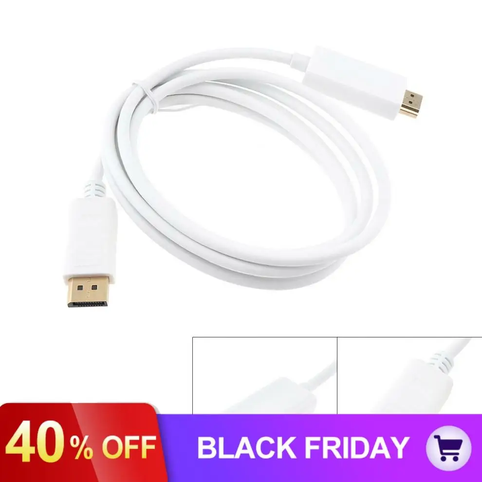 1,8 м 1080P HD DP в HDMI конвертер Кабель-адаптер мужской в женский конверсионная линия для ноутбука/ПК/планшета