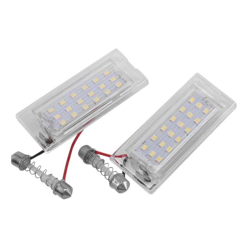 Комплект из 2 предметов Белый светодиодный номерной знак Светильник лампы 18 SMD LED