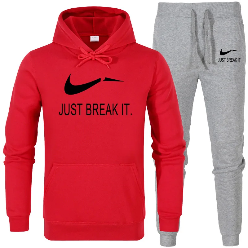 

2019 Spring Sporting Suits Men Hip Hop Hooded Hoodies + Pants Tracksuits Autumn Casual Mens Sportswear Sets