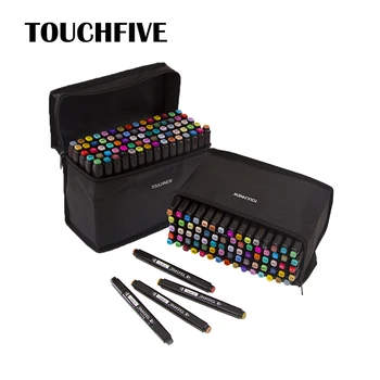 

Touchfive Markers 12/24/30/40/60 80/168 Colors For Draw/Sketching/Alcohol/Design/Dual Tip/Marker Sketchbook Artist Supples