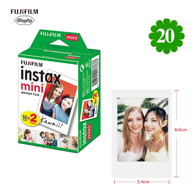 100 листов Fujifilm Instax Mini пленка Instax Mini 8 9 фильм Фотобумага для ЖК-дисплея с подсветкой Fujifilm Instax Mini 7 s/8/25/90/9 Instax Камера мини - Цвет: 20 Sheets
