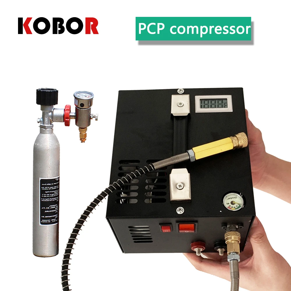 Baratos Para PCP air gun inflable 4500psi 300bar 30mpa 12 v 220 v Pcp compresor de aire 12v Pcp en miniatura incluyendo transformador