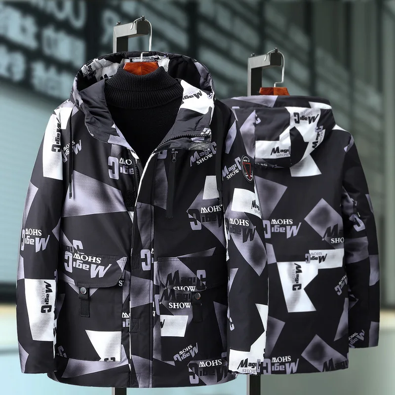 Большие размеры 4XL 5XL 6XL 7XL 8XL 9XL 10XL мужские модные парки с камуфляжным принтом