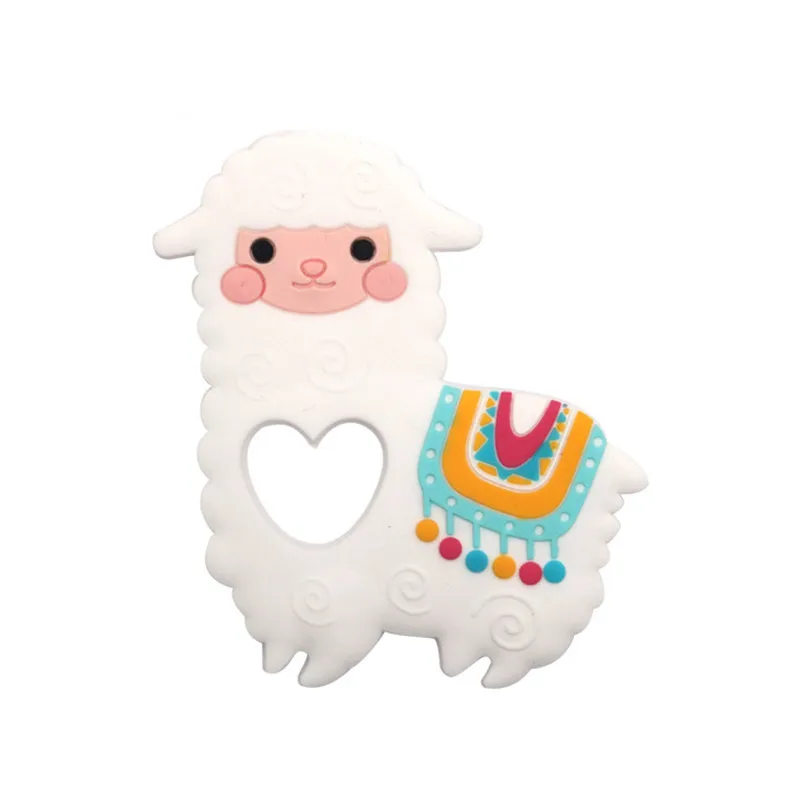 Cheap DIY Pendant Animal-Toys Alpaca Silicone Beads Baby-Chewing Sensory-Teething Pacifier NyoyXxzeg
