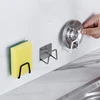 Stainless Steel Sponge Holder Rack Shelf Adhesive Kitchen Sink Organizer Bathroom Kitchen Dishcloth Holder for Towel Rag Hanger ► Photo 2/6