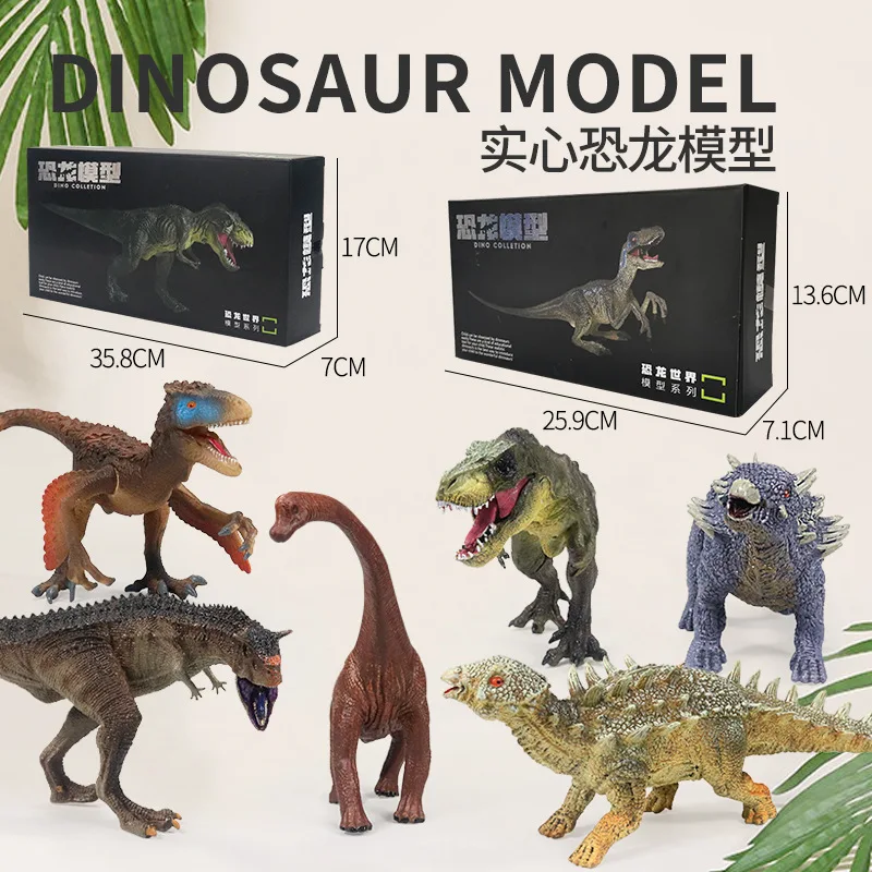 

Model Solid Dinosaur Toy Plastic Animal Dinosaur Model Set T-Rex Triceratops