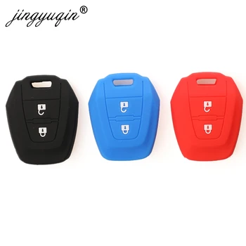 Keyforkess 30 pz/lotto 2 pulsanti chiave di accensione shell caso misura per Isuzu d-max Silicone chiave della copertura della protezione del supporto