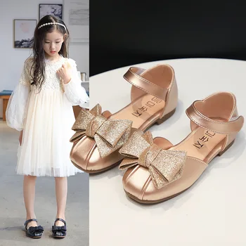 

2020 Spring Autumn Sandals For Girls Bowknot Princess Fashion Shoes Soft Bottom Casual Sandals Shoes Children