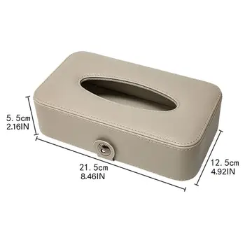 

Car Back Seat Headrest Mount Tissue Box with Belt Leather Case Multi-use Paper 87HE