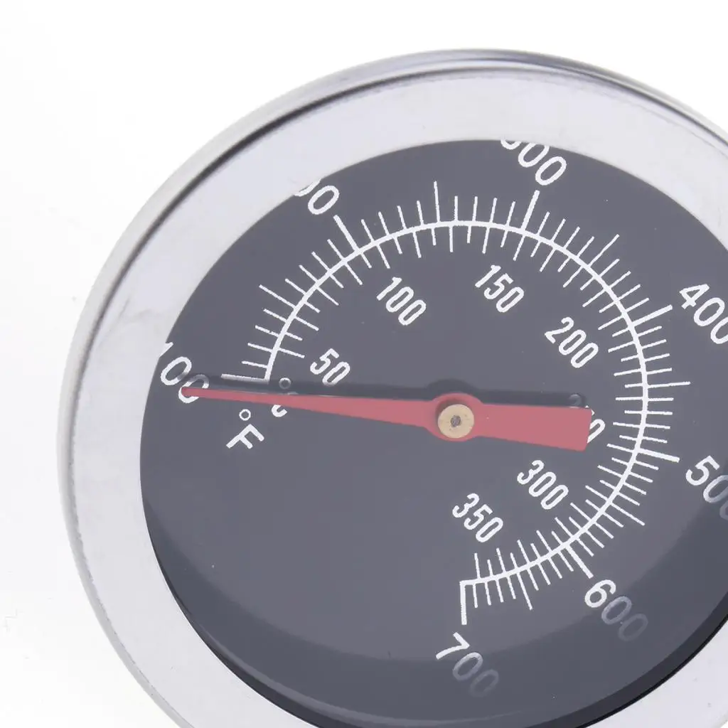 BBQ Barbecue Charcoal Grill Thermometer Stainless Steel Cooking Temp Gauge