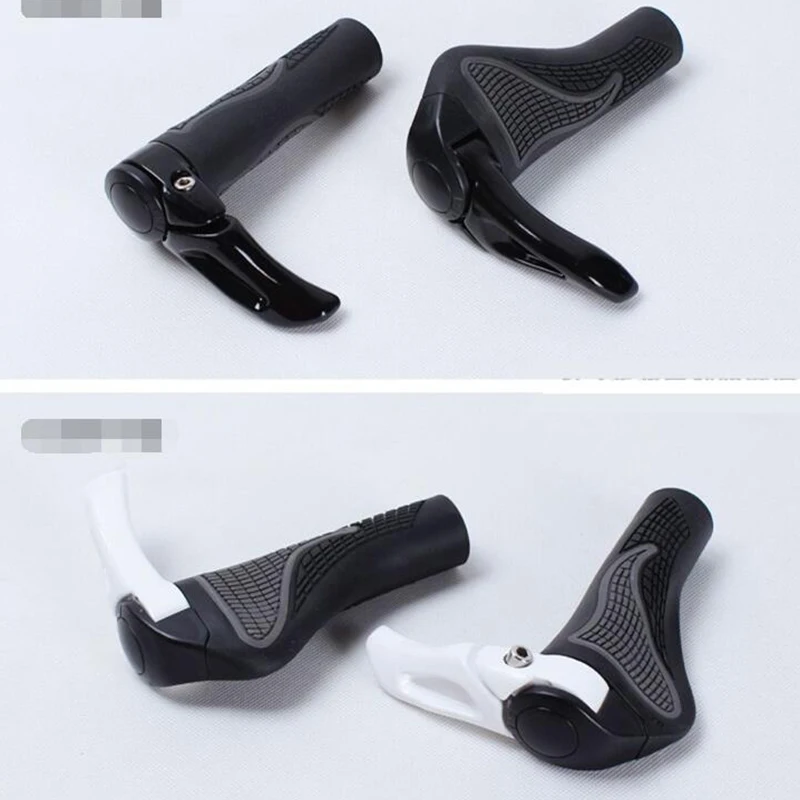 

1 Pair Road Cycling Bicycle Carbon Handlebar MTB Bike Lock-on Components Rubber Barend Handle Bar Ends Ergonomic Push On Acces