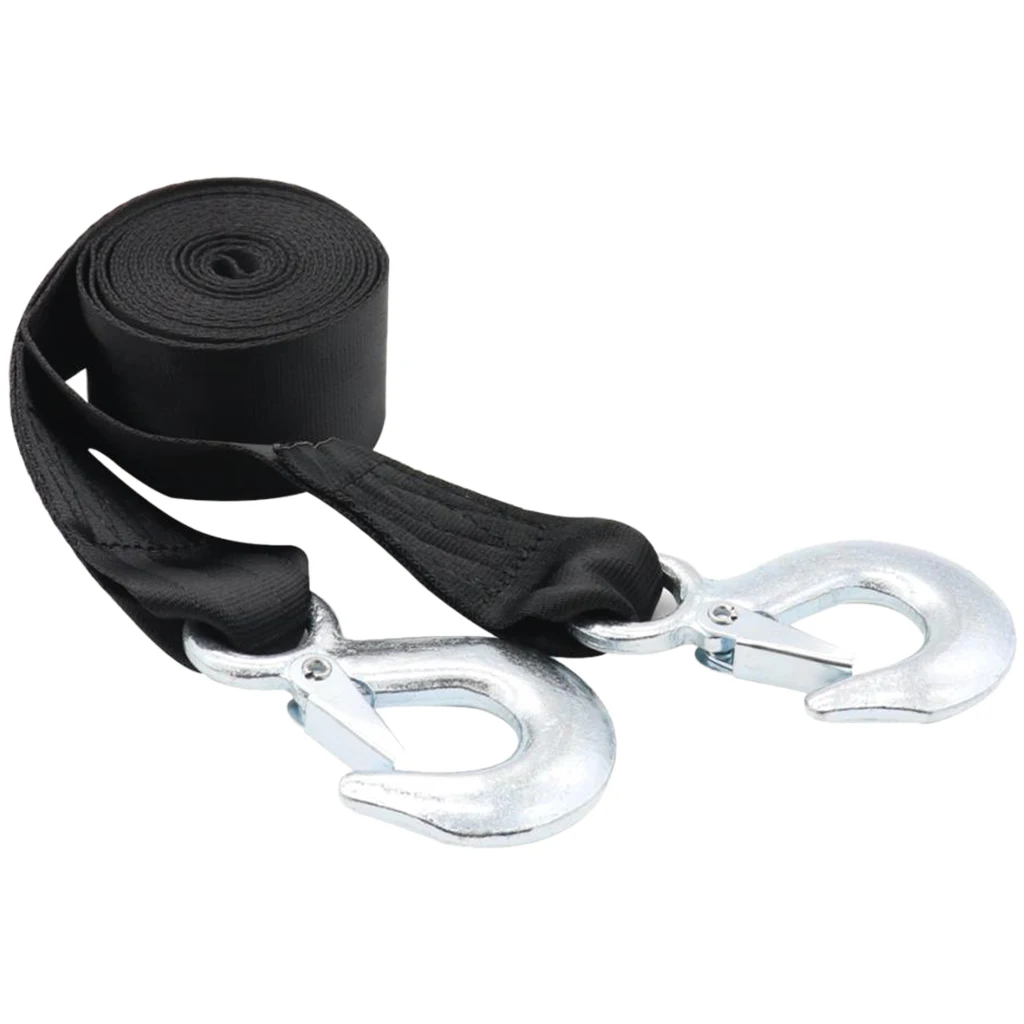 4 Tons Tow Strap Heavy Duty 2 Inch X 13 Ft Polyester Tow Strap Rope 2 Hooks 10,000lb Towing ,4 Meter Long - Great Performance