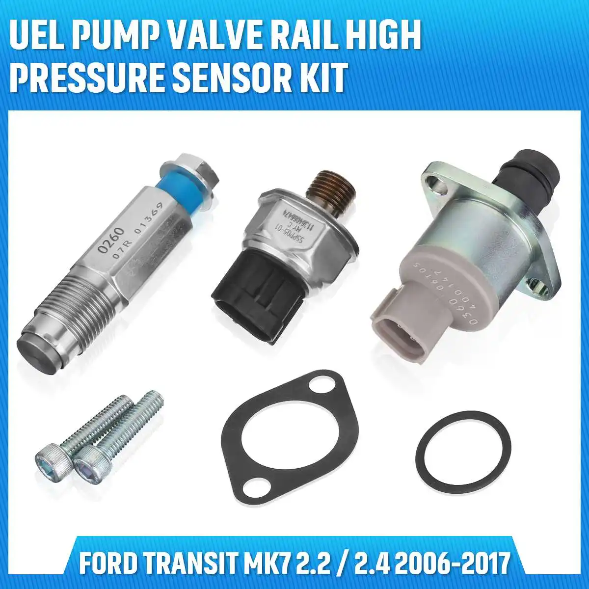 Car Fuel Pump Valve Rail High Pressure Sensor For Ford Transit MK7 TDCI