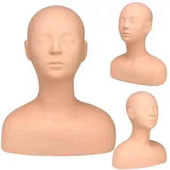 

New Realistic Makeup Massage Exercise Mannequin Head Acupoint Teaching Makeup Practice Cosmetic Model Professional Training Head