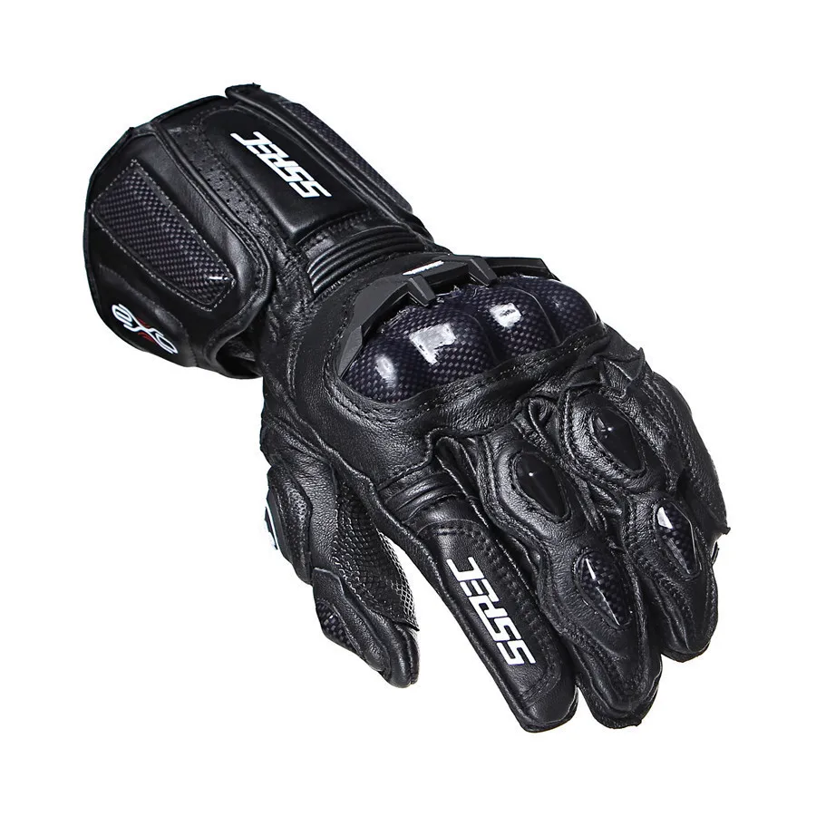 Мото перчатки для мужчин и женщин мото кожа Углеродные велосипедные зимние перчатки мото rbike moto rcross ATV moto r Новые - Цвет: SCG-7107 black