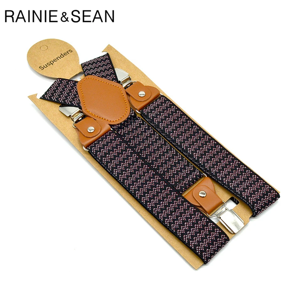 Renie SEAN, мужские подтяжки, подтяжки, эластичный мужской ремень для брюк, 3,5 см* 120 см, подтяжки, ремни, Хаундстут, Y Back, Мужская подвязка, Зажимы 3
