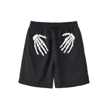 

High Street Summer Shorts Men's Straight Fitness Short Men Sportswear Man Shorts Casual Short For Men Breathable Mesh Fast Dry