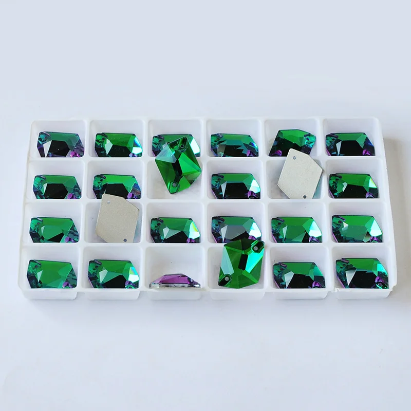 CTPA3bI 3265 космический Изумрудный высококачественный Стразы для шитья DIY с плоским