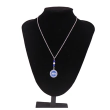 Новая модная греческая буква zeta Phi beta с эмалью синего цвета и белым жемчугом, ожерелья ZPB ZOB, подарок, ювелирные изделия
