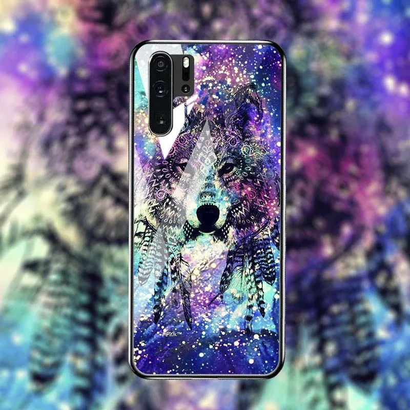 Чехол для телефона из закаленного стекла для huawei P30 P20 pro чехол, стеклянный цветочный для huawei P30 P20 lite P20 lite чехол, задняя крышка - Цвет: M092