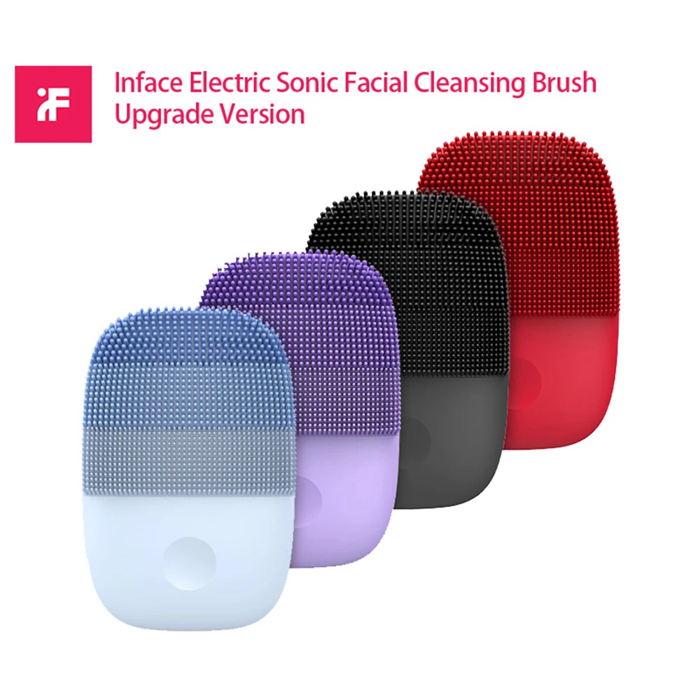 

InFace Electric Deep Facial Cleaning Massage Brush Sonic Face Washing IPX7 Waterproof Silicone Face Cleanser Skin Care Youpin