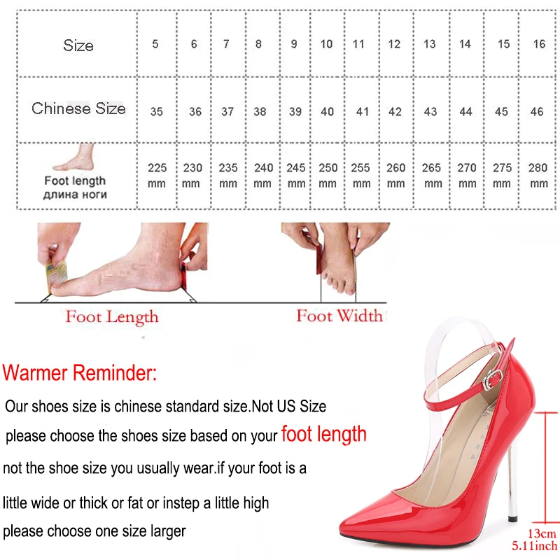 13 cm is what shoe size