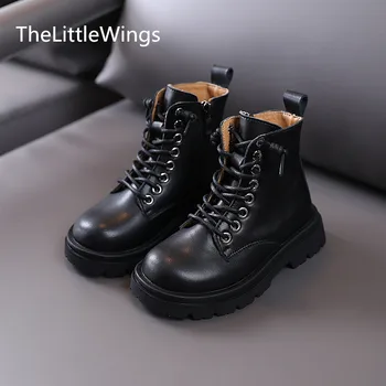 

Children's Martin Boots Autumn 2020 New genuine leather Boys Shoes Girls Fashion Boots 4-15 Years Old the British style