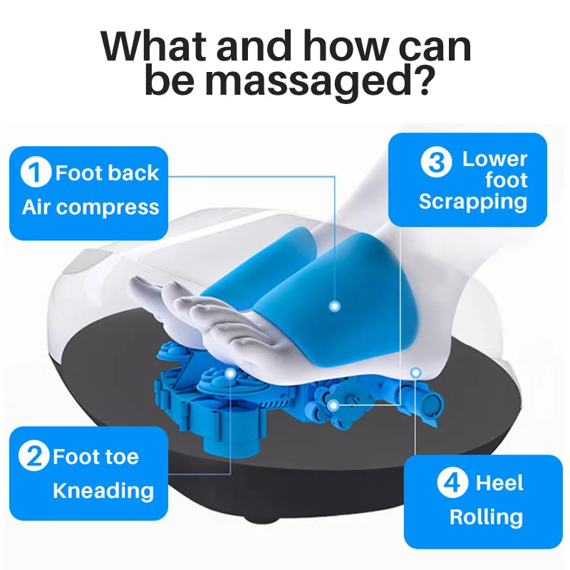 Electric Shiatsu Foot Massager with Heating and Air Pressure
