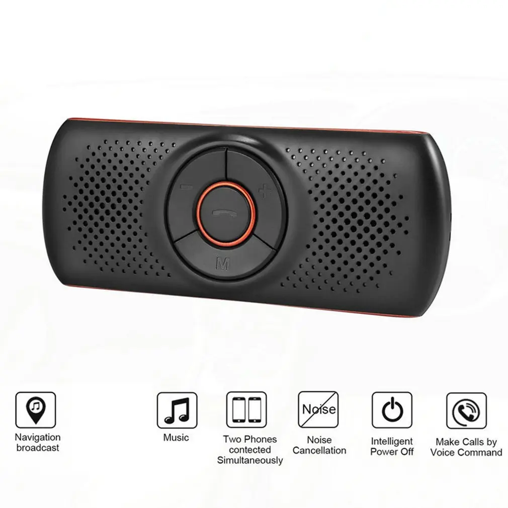T826 Bluetooth Handsfree автомобильный комплект, автомобильный динамик, музыкальный mp3-плеер, Подключаемая Колонка для телефонов, солнцезащитный козырек, зажим для динамика телефона
