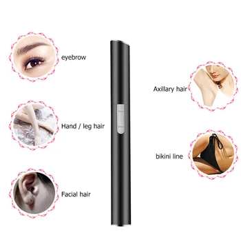 

1pc Hair Remover Electric Eyebrow Trimmer Scissors Men Shaving Cutting Machine Lady Makeup Shaver Mini Razor For Women