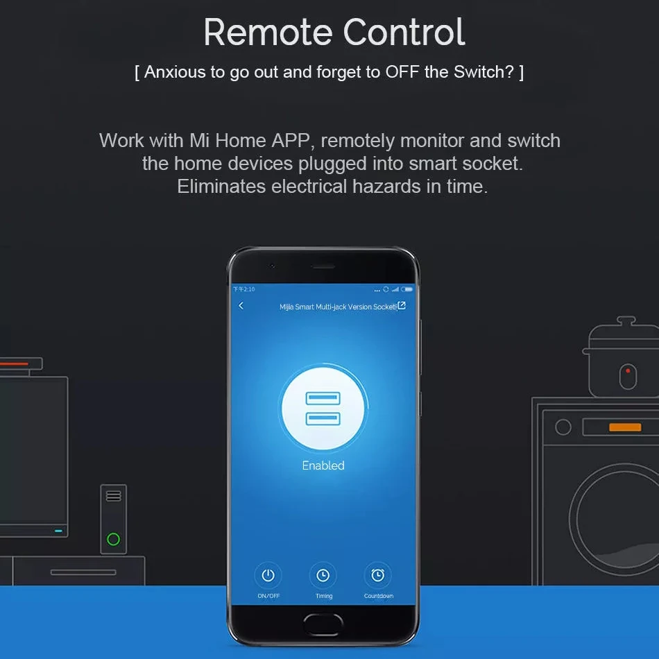 Xiaomi Mijia умная розетка Bluetooth шлюз издание двойной USB Смарт wifi розетка адаптер питания приложение Mihome