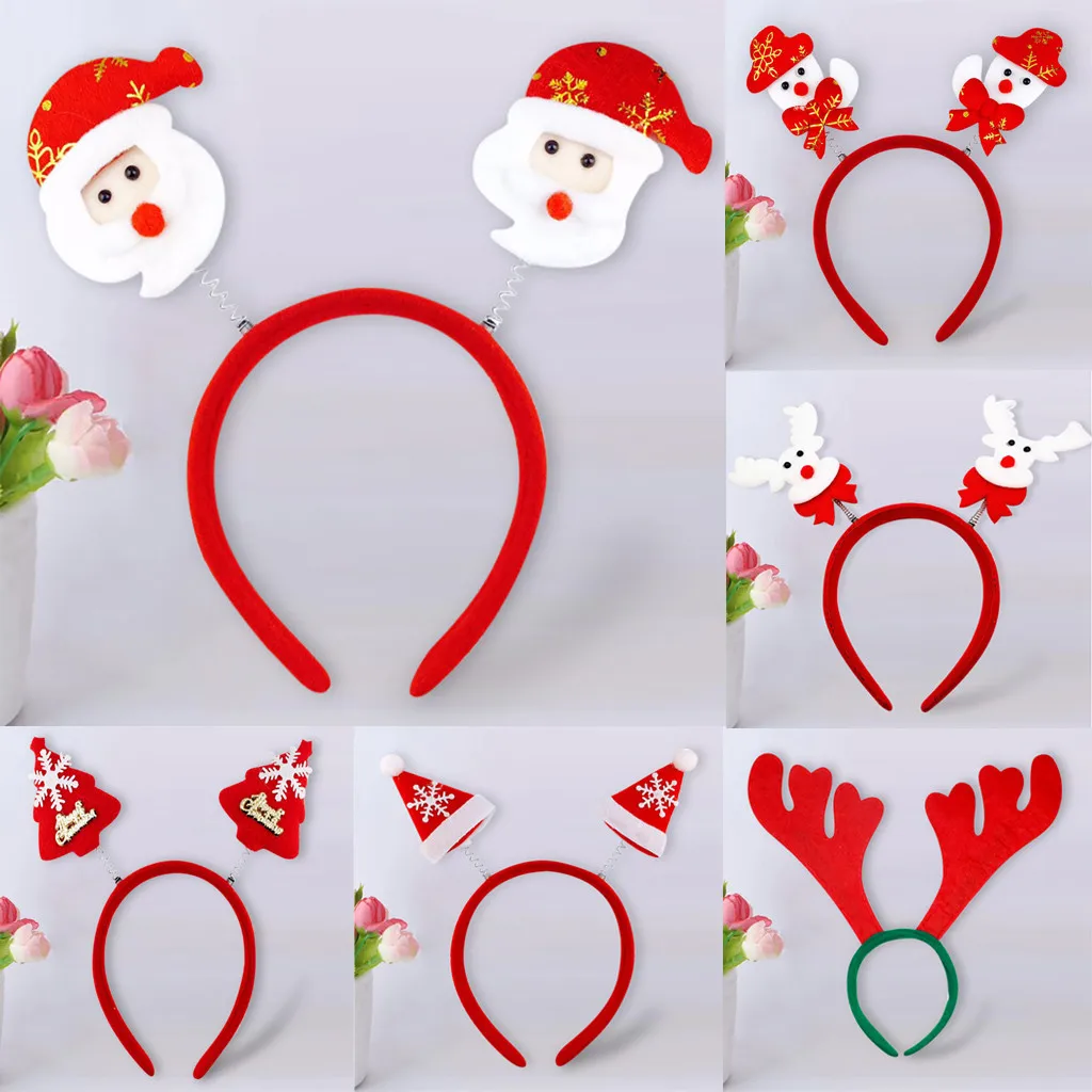 

2019 New Christmas Cosplay Animal Antlers Headband Flower Costume Headclip Accessories #jink
