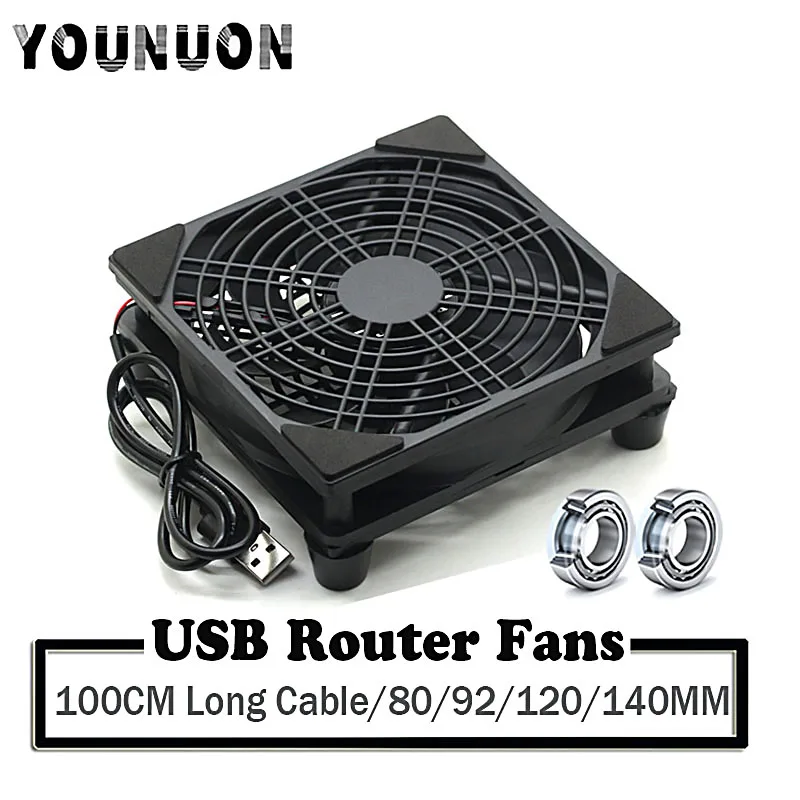 Usb Roteador Ventilador 80 mm 92 mm 120 mm 140 mm Faça Você Mesmo Caixa de tv Bola Manga Cooler & Net Protetor Desktop Ventilador de Refrigeração 5v