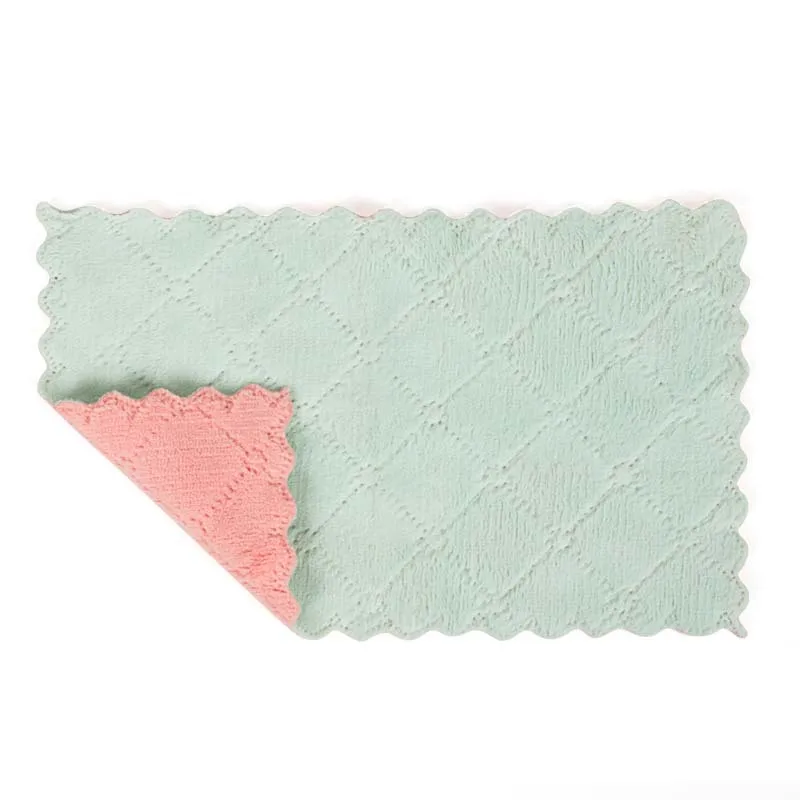 A Green pink Delidge 1 шт. сверхвпитывающая микрофибра кухонная ткань для посуды волшебный маслостойкий инструмент для очистки домашнее полотенце аксессуары для мытья - Цвет: A Green pink