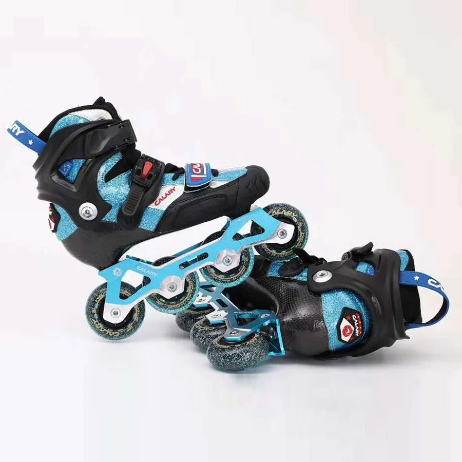 

EUR size 28-37 Adjustable Child Inline Skates Carbon Fiber Kid's Roller Skating Shoes Slalom Sliding Patines Similar As SEBA