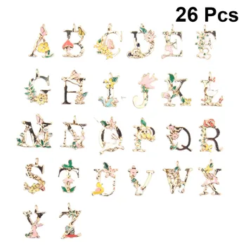 

26pcs Flower Alloy Small Colorful DIY Jewelry Accessories Jewelry Parts Pendant Accessories for Store Home